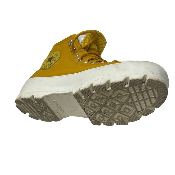 Converse Chuck Taylor All Star High Top Leather Lugged Boots Gold Dart Size 9 - Picture 8 of 16